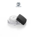 قوطی کریستال 15 و 30 گرمی طرح شقایق با درب سفید و مشکی