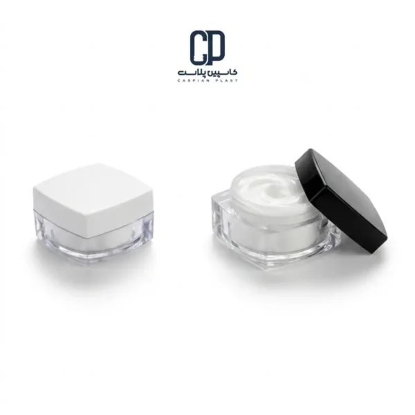 قوطی کریستال 15 و 30 گرمی طرح شقایق با درب سفید و مشکی 2 قوطی کریستال 15 گرمی طرح شقایق با درب سفید و مشکی