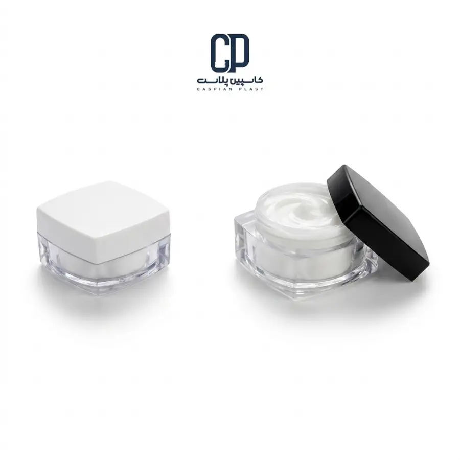 قوطی کریستال 15 و 30 گرمی طرح شقایق با درب سفید و مشکی 2 قوطی کریستال 15 گرمی طرح شقایق با درب سفید و مشکی