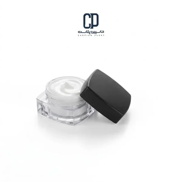 قوطی کریستال 15 گرمی طرح شقایق با درب سفید و مشکی - تصویر 2