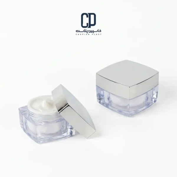 قوطی کریستال 15 گرمی طرح شقایق با درب نقره‌ای و طلایی